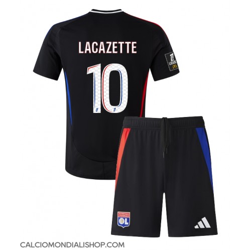 Maglie da calcio Olympique Lyonnais Alexandre Lacazette #10 Seconda Maglia Bambino 2024-25 Manica Corta (+ Pantaloni corti)